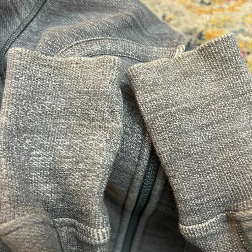 Lululemon Scuba Hoodie II Thick Fleece Zip Up Jacket Gray Womens 6 Sweatshirt
